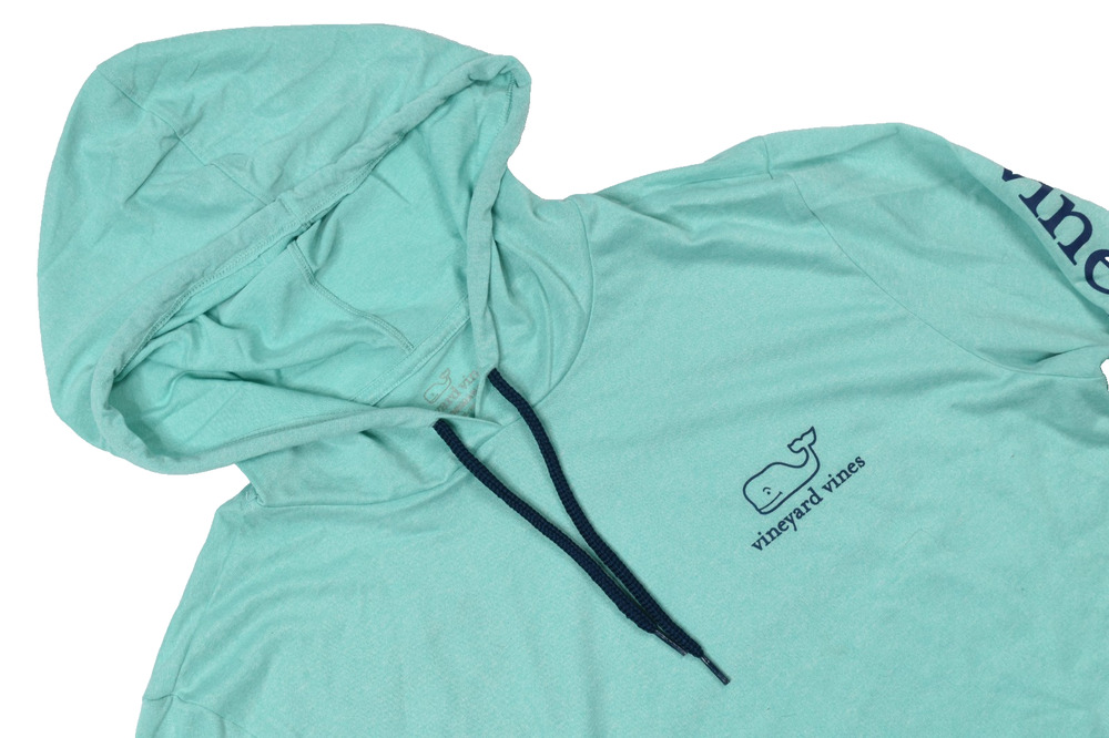 Vineyard Vines Performance Hoodie Shirt Mens Small Blue Pullover Long Sleeve